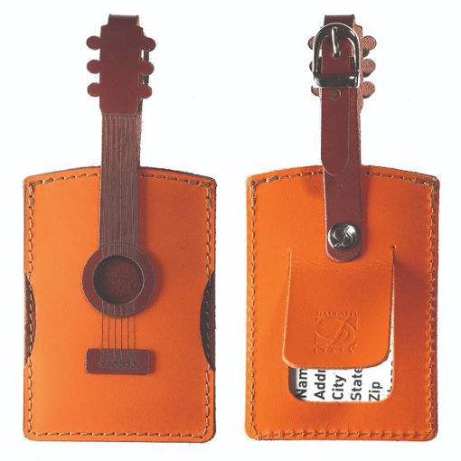 Picture of ACOUSTIC GUITAR LEATHER LUGGAGE TAG